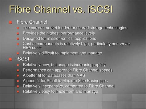 fibre channel vs iscsi